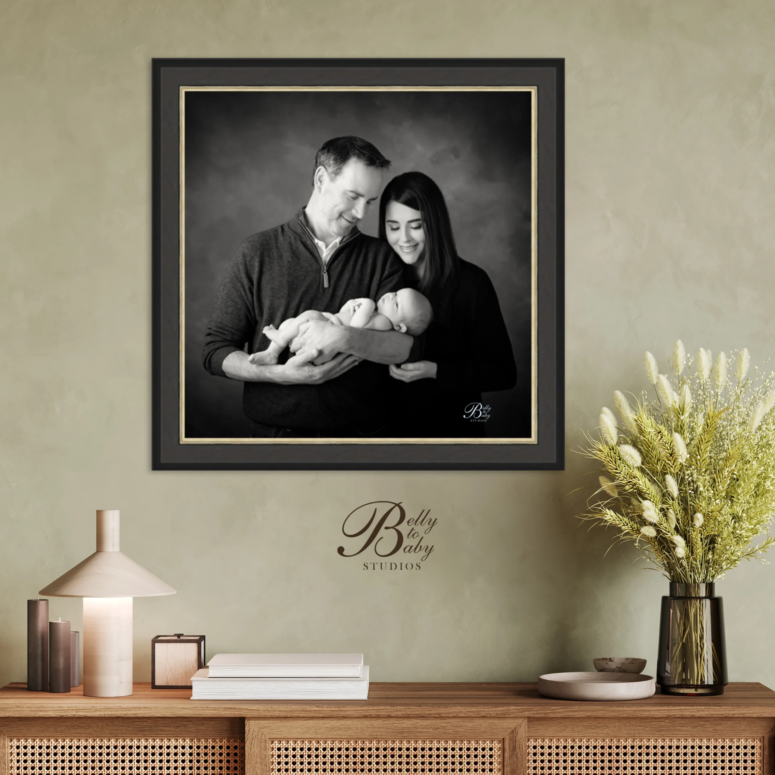 Houston Maternity Photographer Newborn baby posed safely in luxury newborn photography session in Houston